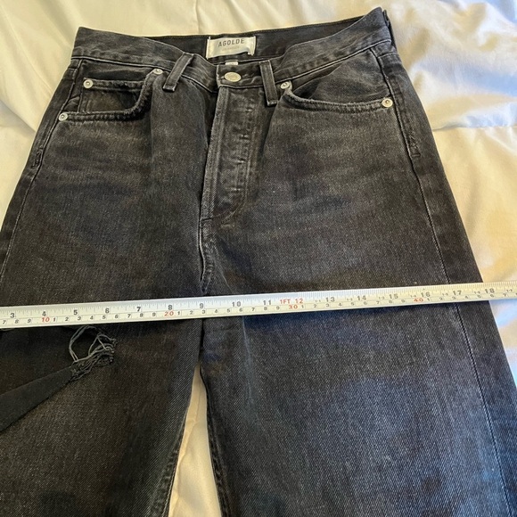 AGOLDE
90's High-Rise Loose Jeans. Black size 23  Grunge era distressed - Picture 12 of 14